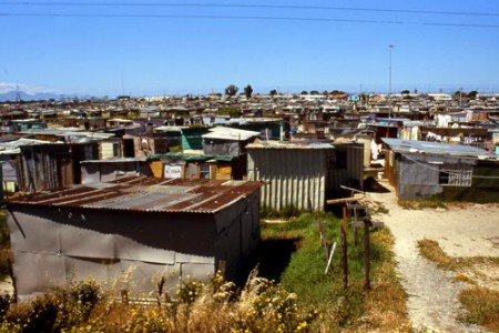 la township di "The Flats" (il ghetto dei neri) - Cape Town